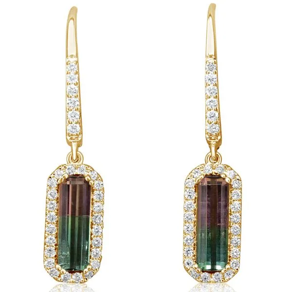 yellow gold tourmaline earrings