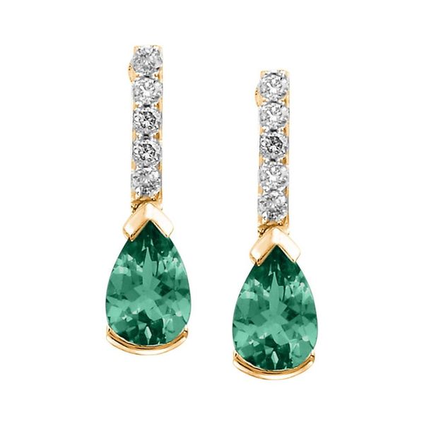 Yellow Gold Emerald Earrings Mitchell's Jewelry Norman, OK