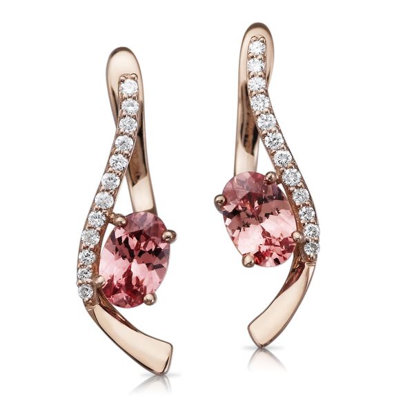 Rose Gold Lotus Garnet Earrings Molinelli's Jewelers Pocatello, ID