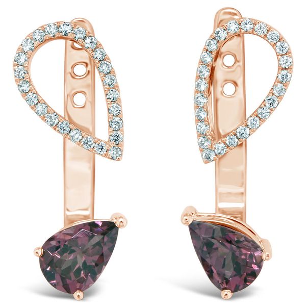 Rose Gold Rhodolite Garnet Earrings Blue Marlin Jewelry, Inc. Islamorada, FL