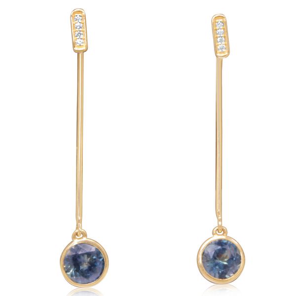 Yellow Gold Sapphire Earrings Jerald Jewelers Latrobe, PA