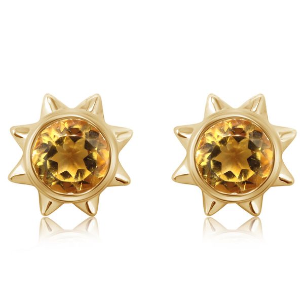 Yellow Gold Citrine Earrings Towne & Country Jewelers Westborough, MA