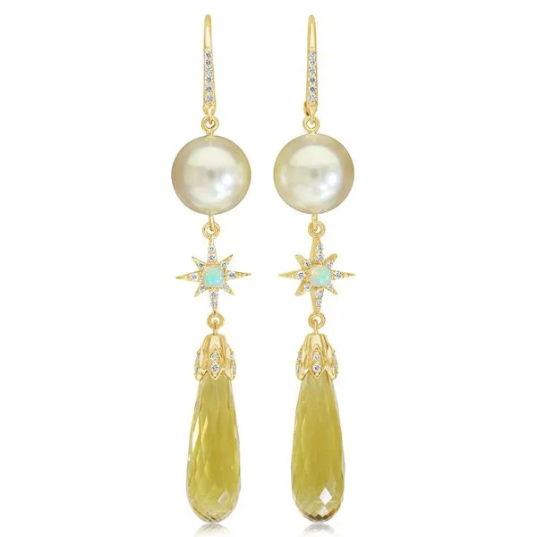Yellow Gold Yellow Beryl Earrings