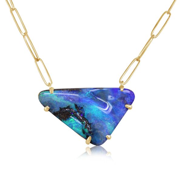 Sterling Silver Boulder Opal Necklace Biondi Diamond Jewelers Aurora, CO