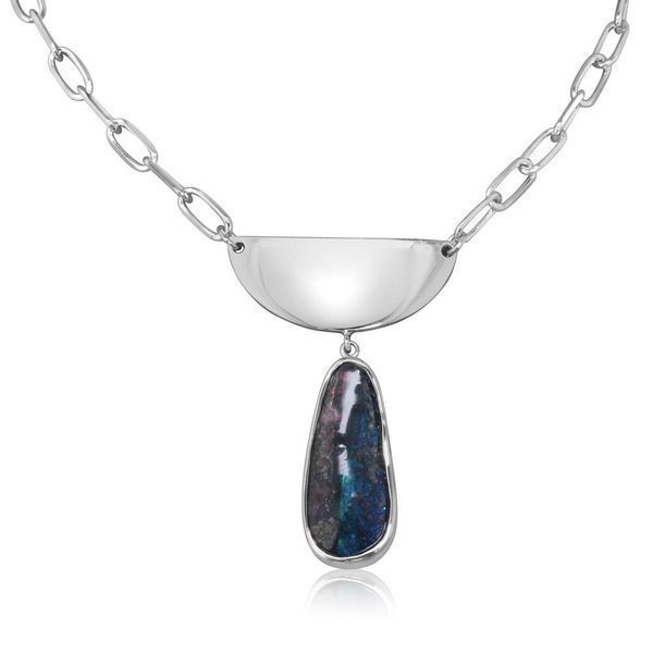Sterling Silver Boulder Opal Necklace Morrison Smith Jewelers Charlotte, NC