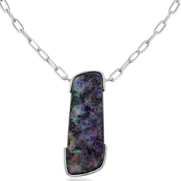Sterling Silver Boulder Opal Necklace Ken Walker Jewelers Gig Harbor, WA