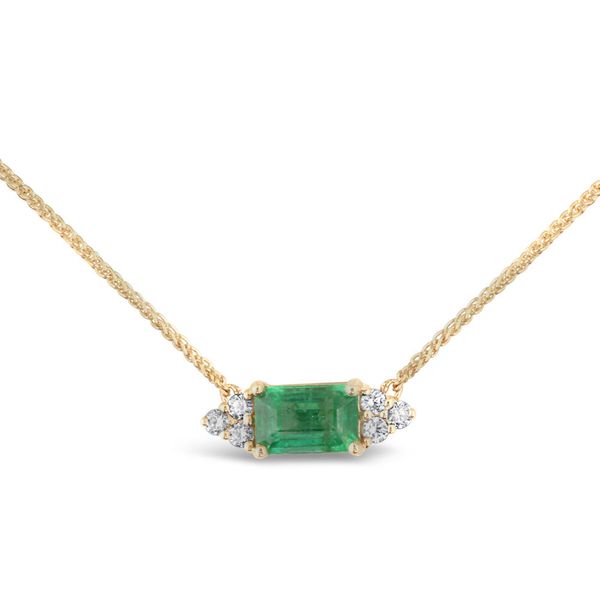 Yellow Gold Emerald Necklace Arthur's Jewelry Bedford, VA
