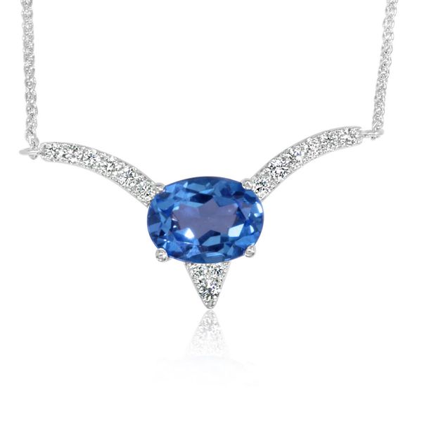 White Gold Topaz Necklace Towne & Country Jewelers Westborough, MA
