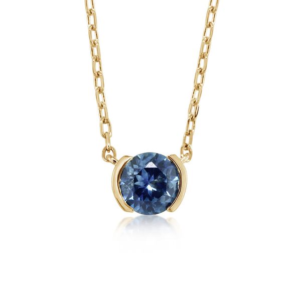 Yellow Gold Sapphire Necklace Ask Design Jewelers Olean, NY