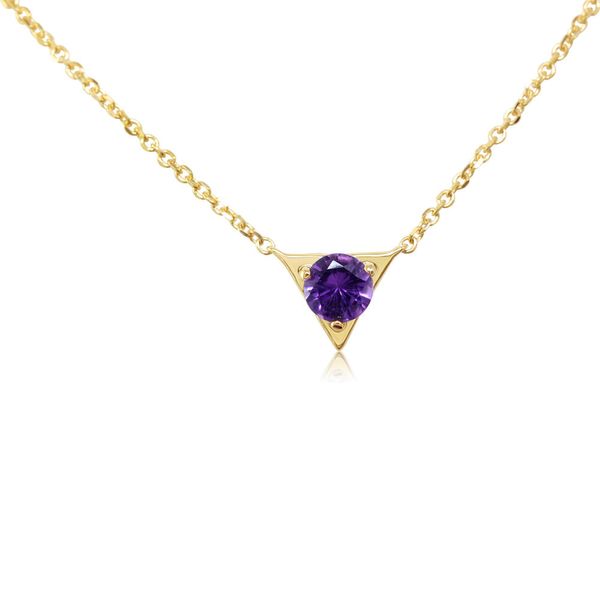 Yellow Gold Amethyst Necklace Mar Bill Diamonds and Jewelry Belle Vernon, PA