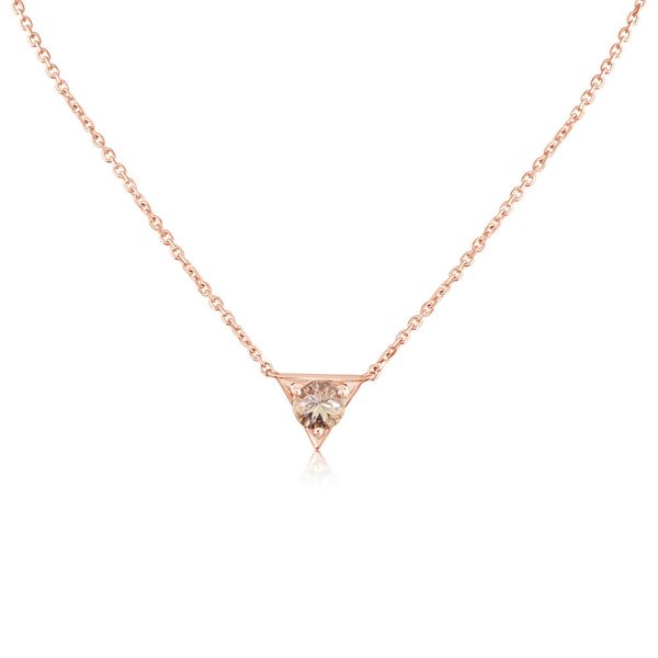 Rose Gold Lotus Garnet Necklace Ask Design Jewelers Olean, NY