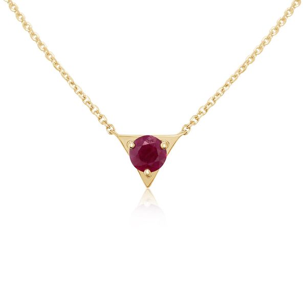 Yellow Gold Ruby Necklace Mitchell's Jewelry Norman, OK