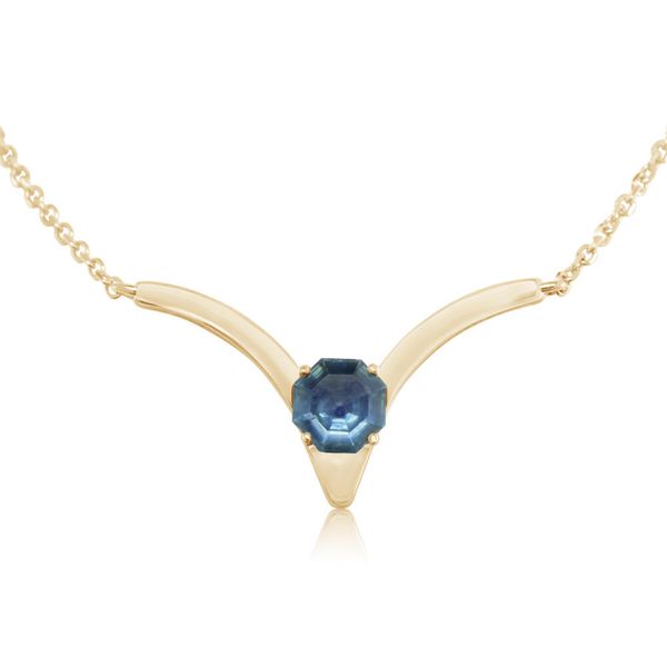 Yellow Gold Sapphire Necklace Blue Marlin Jewelry, Inc. Islamorada, FL