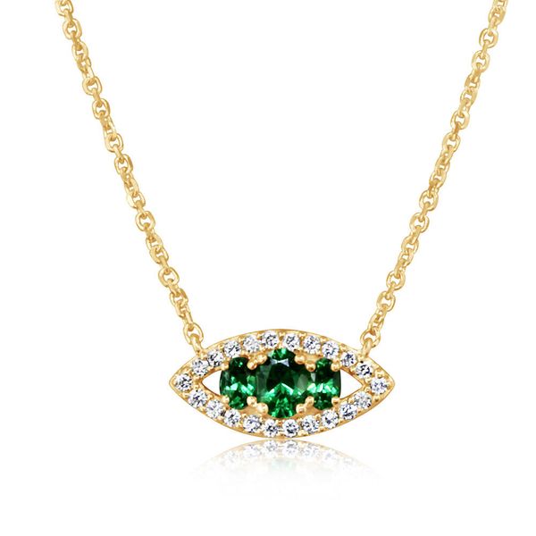 Yellow Gold Tsavorite Necklace Blue Heron Jewelry Company Poulsbo, WA
