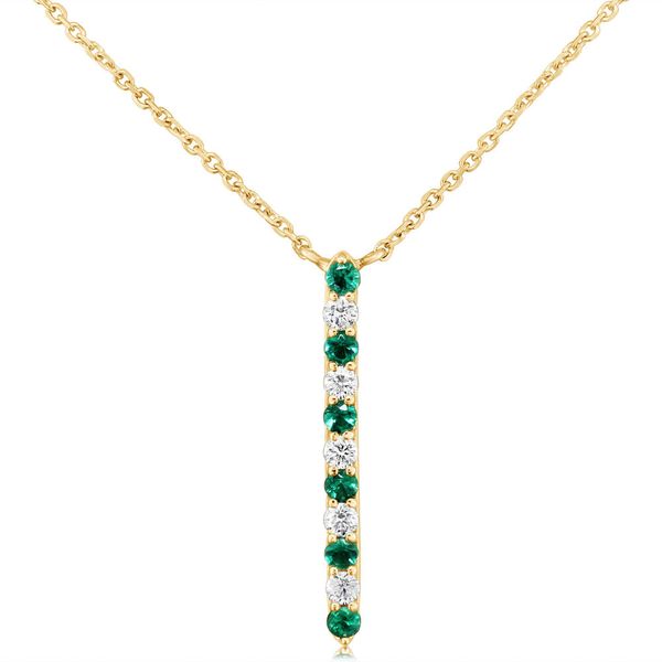 Yellow Gold Emerald Necklace John E. Koller Jewelry Designs Owasso, OK