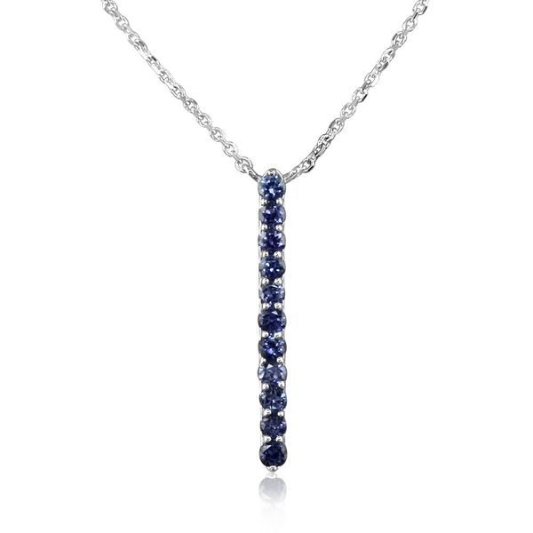 White Gold Sapphire Necklace H. Brandt Jewelers Natick, MA