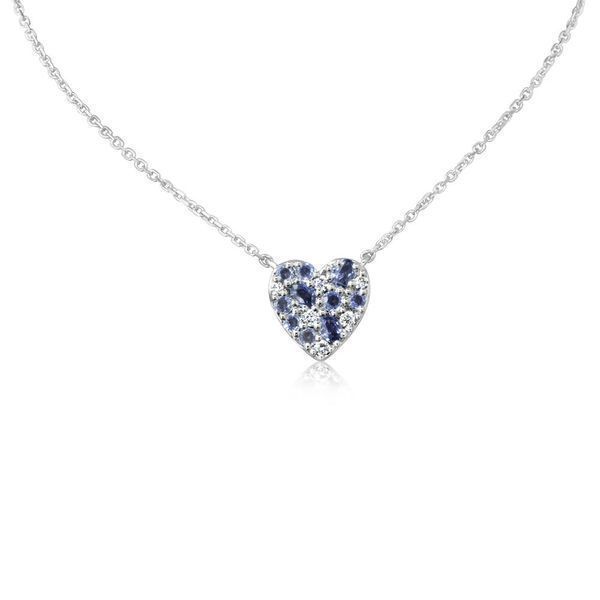 White Gold Yogo Sapphire Necklace Jewel Smiths Oklahoma City, OK