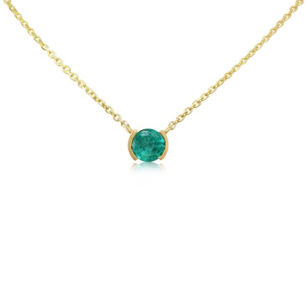 Yellow Gold Emerald Necklace Towne & Country Jewelers Westborough, MA