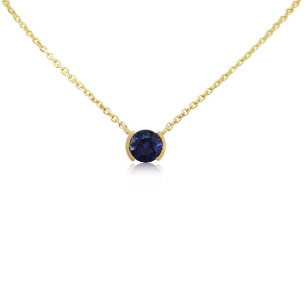Yellow Gold Sapphire Necklace Tom Poe Diamonds Enumclaw, WA