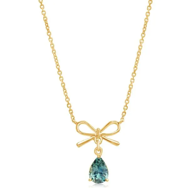 Yellow Gold Sapphire Necklace