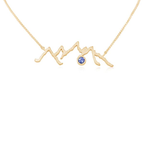 Yellow Gold Sapphire Necklace Cravens & Lewis Jewelers Georgetown, KY