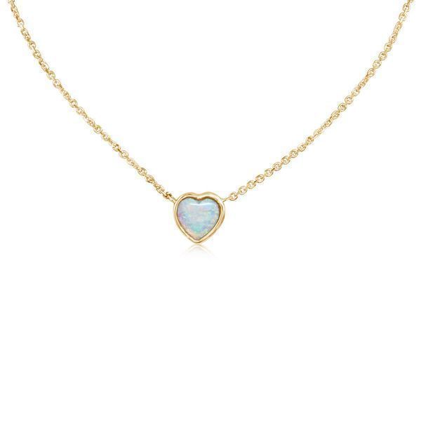 Yellow Gold Calibrated Light Opal Necklace Mar Bill Diamonds and Jewelry Belle Vernon, PA