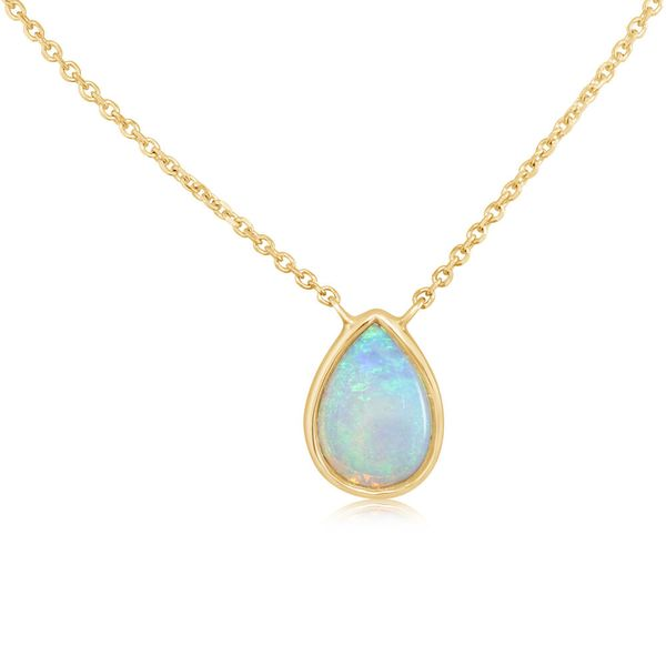 Opal Necklace / Natural Opal Necklace / 14k Gold Opal Necklace / Natural  Black Australian Opal Necklace / Raw Opal Pendant/ Diamond and Opal
