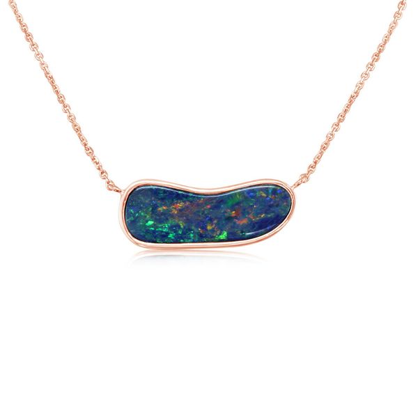 Rose Gold Opal Doublet Necklace Priddy Jewelers Elizabethtown, KY