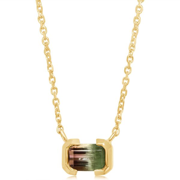 Yellow Gold Tourmaline Necklace Biondi Diamond Jewelers Aurora, CO