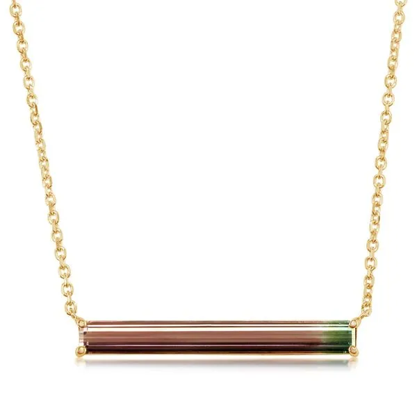 Yellow Gold Tourmaline Necklace