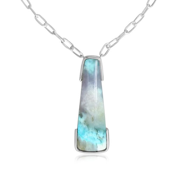 Sterling Silver Indonesian Opal Necklace Blue Heron Jewelry Company Poulsbo, WA