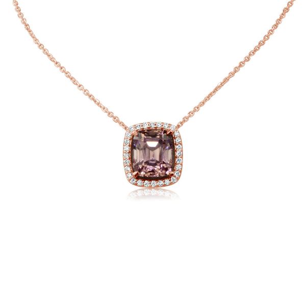 Rose Gold Lotus Garnet Necklace Molinelli's Jewelers Pocatello, ID