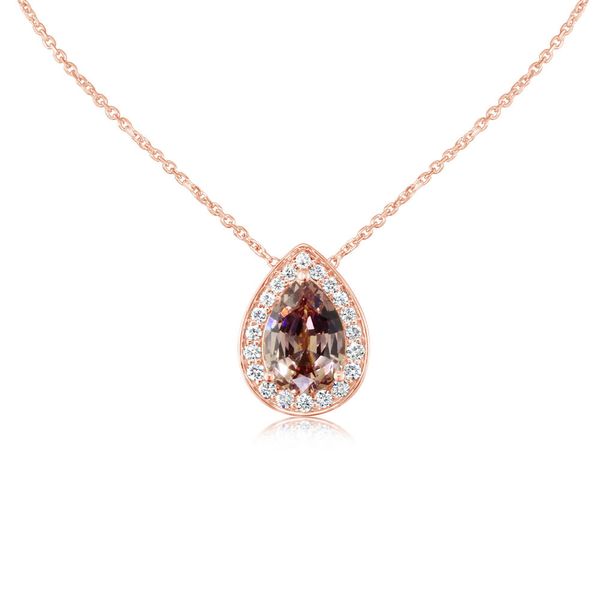 Rose Gold Lotus Garnet Necklace Hart's Jewelers Grants Pass, OR