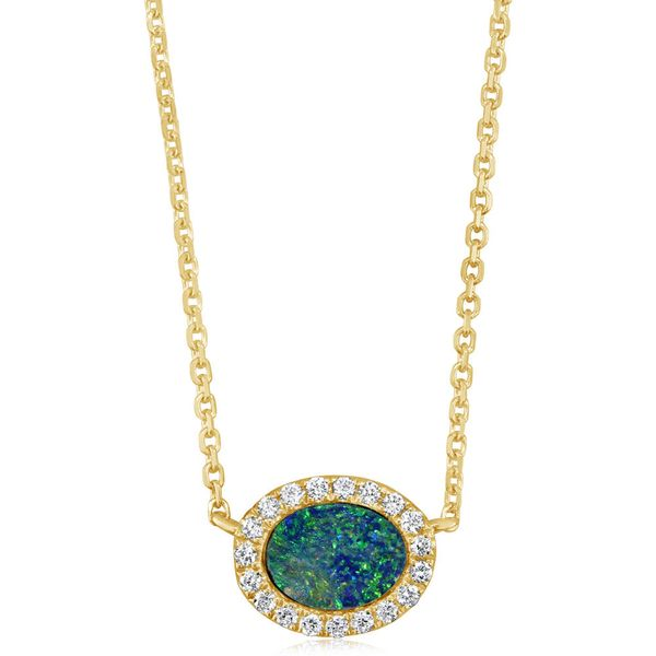Ethiopian Opal Shield Amulet Necklace Silver & 22k Gold - Circle Stone  Designs