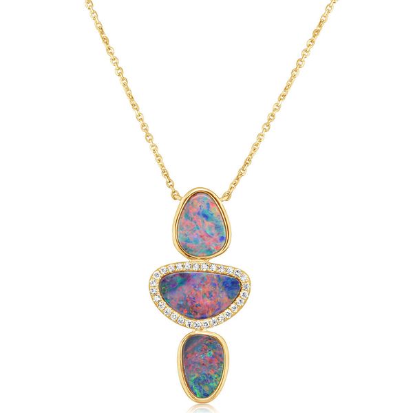 Yellow Gold Opal Doublet Necklace Jones Jeweler Celina, OH