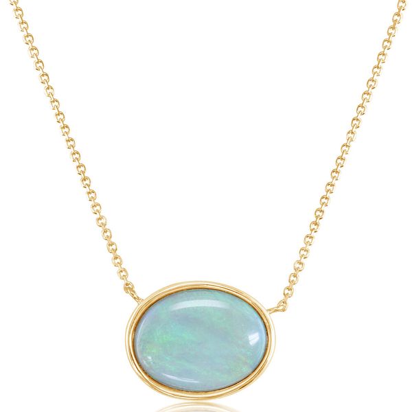 Yellow Gold Black Opal Necklace Priddy Jewelers Elizabethtown, KY
