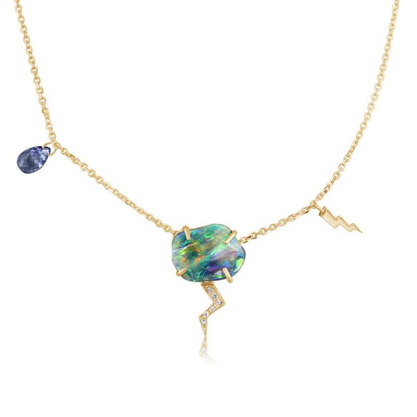 Yellow Gold Black Opal Necklace Smith Jewelers Franklin, VA