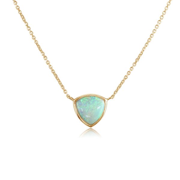 Yellow Gold Natural Light Opal Necklace J. Anthony Jewelers Neenah, WI