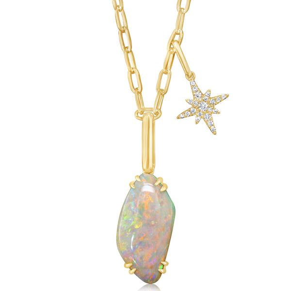 Yellow Gold Natural Light Opal Necklace Jones Jeweler Celina, OH