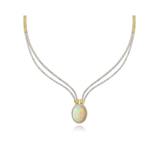 Yellow Gold Natural Light Opal Necklace Arthur's Jewelry Bedford, VA