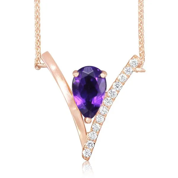 White Gold Amethyst Necklace