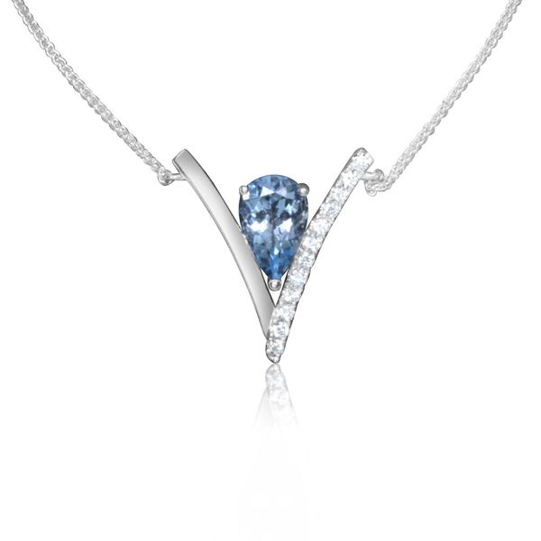 White Gold Aquamarine Necklace Conti Jewelers Endwell, NY