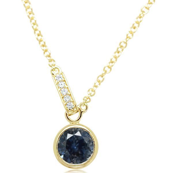 Yellow Gold Sapphire Necklace Leslie E. Sandler Fine Jewelry and Gemstones rockville , MD