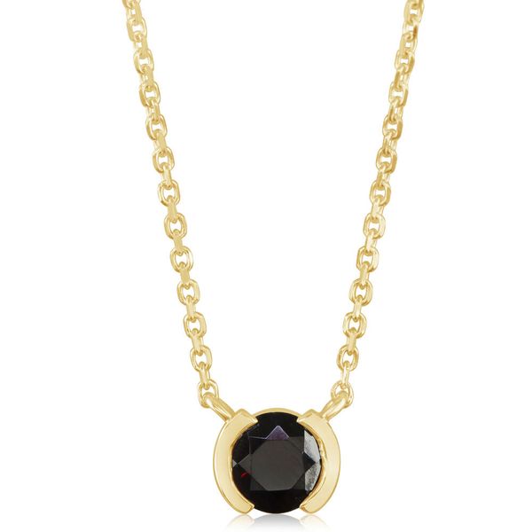 Yellow Gold Idaho Garnet Necklace Cravens & Lewis Jewelers Georgetown, KY