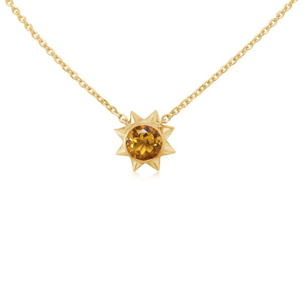 Yellow Gold Citrine Pendant Necklace – Unforgettable Jewelry
