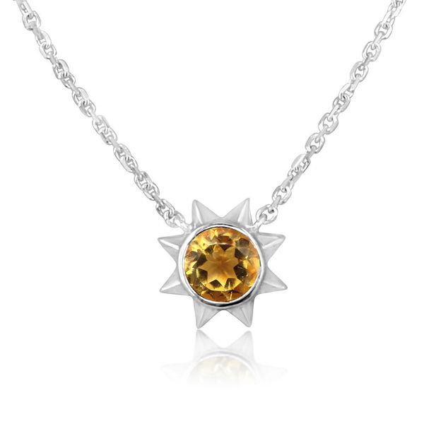 White Gold Citrine Necklace Rick's Jewelers California, MD