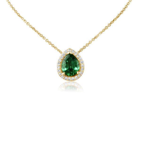 Yellow Gold Tsavorite Necklace Towne & Country Jewelers Westborough, MA