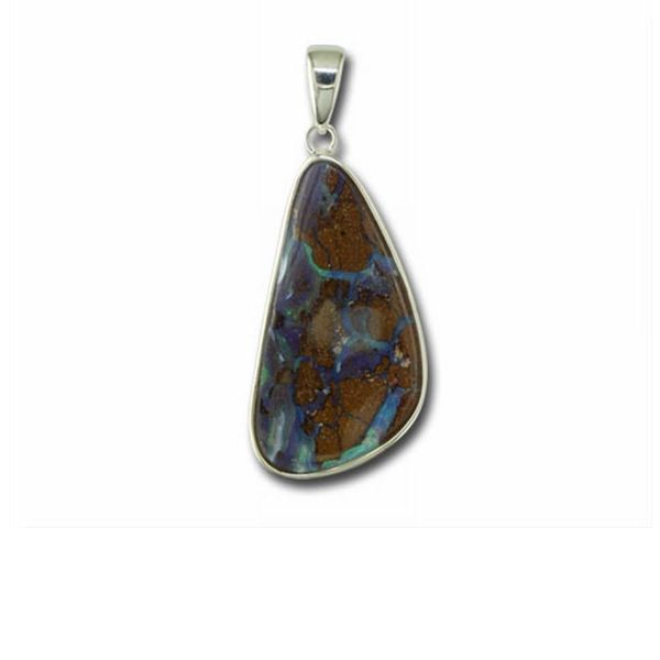 Sterling Silver Boulder Opal Pendant Leslie E. Sandler Fine Jewelry and Gemstones rockville , MD