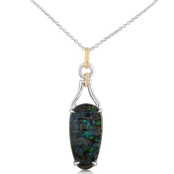 Mixed Boulder Opal Pendant Blue Heron Jewelry Company Poulsbo, WA