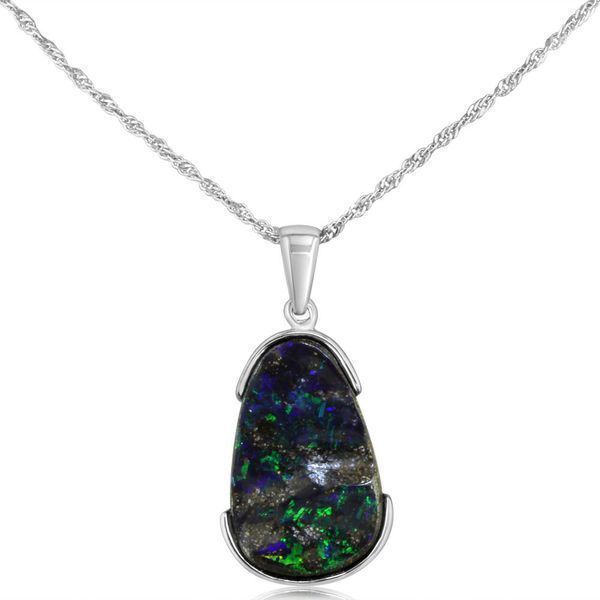 Sterling Silver Boulder Opal Pendant Morrison Smith Jewelers Charlotte, NC